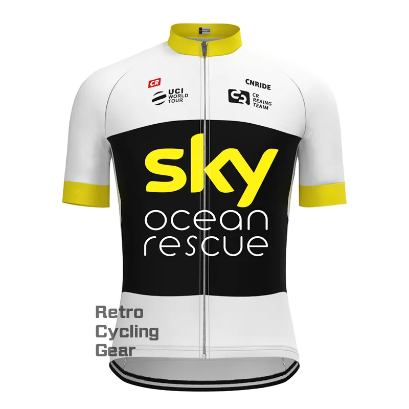 2018 sky Retro Short Sleeve Cycling Jersey