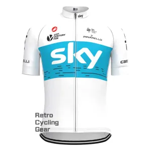 2018 white sky Retro Short Sleeve Cycling Jersey