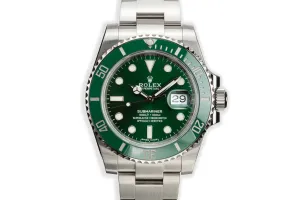 2019 Rolex Green Submariner 116610LV with Box and Papers