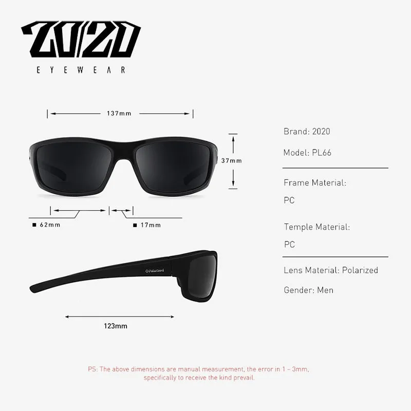 20/20 Polarized Sunglasses Men Square