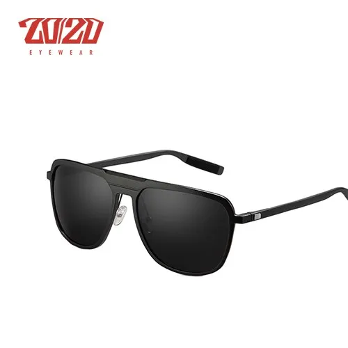 20/20 Unisex Full Rim Square Aluminum Polarized unglasses Pk017