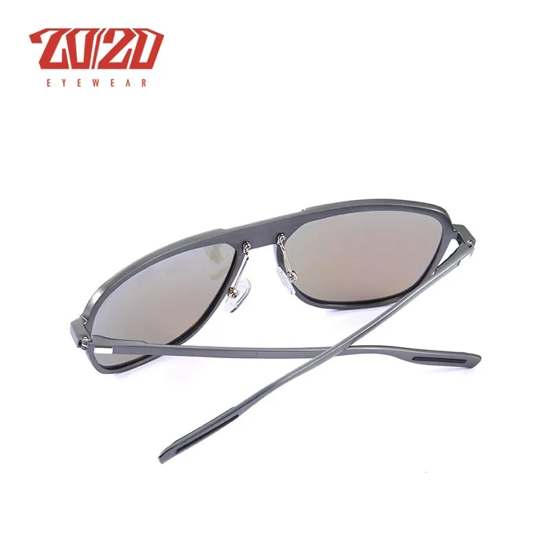 20/20 Unisex Full Rim Square Aluminum Polarized unglasses Pk017