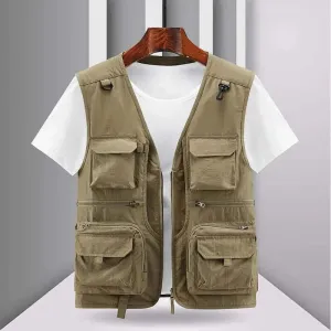 2023 Summer New Men US Tactical Hiking Fishing Vest Photographer