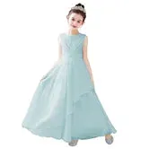 2024 Chiffon Flower Girl Dress for Weddings, First Communion, and Junior Bridesmaids