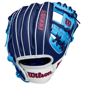 2024 Wilson A2000 SuperSkin PF88 11.25" Infield Baseball Glove: Navy / Sky Blue / White