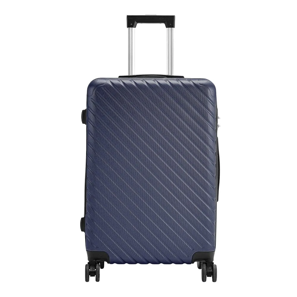 20/24/28 Inch Lightweight Hardside Slash Texture Travel Suitcase with Spinner Wheels