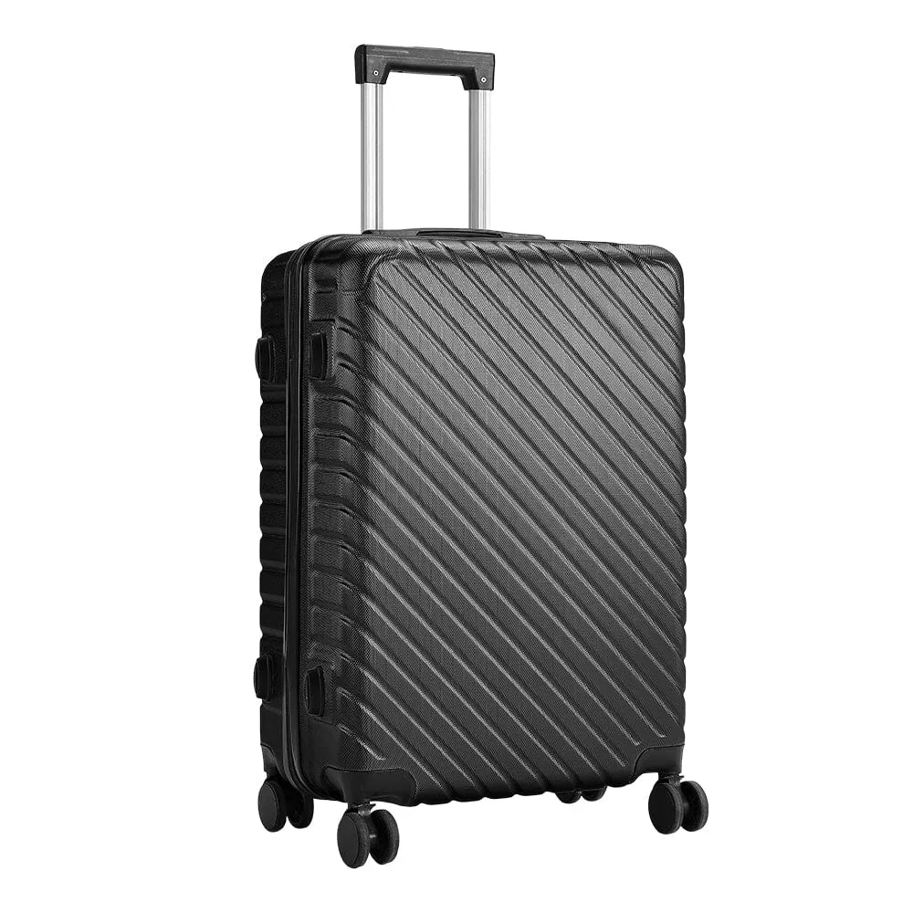 20/24/28 Inch Lightweight Hardside Slash Texture Travel Suitcase with Spinner Wheels