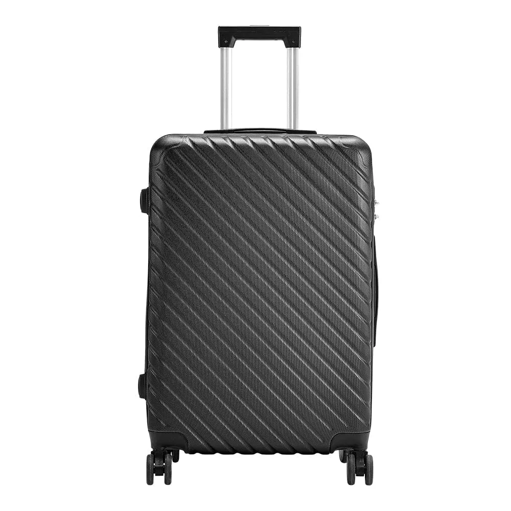 20/24/28 Inch Lightweight Hardside Slash Texture Travel Suitcase with Spinner Wheels