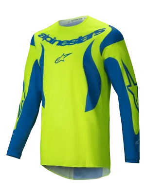 2025 Alpinestars Fluid Haul Motocross Jersey Yellow Fluo Blue