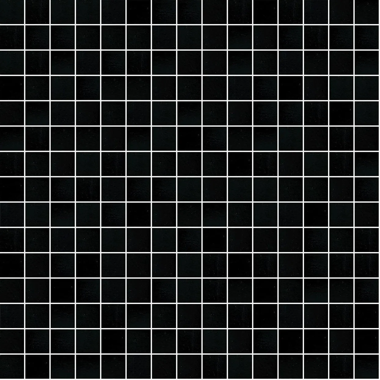 208 Black, 3/4" x 3/4" - Glass Tile