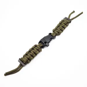 20mm, 22mm Nylon Shoelace Watch Strap, Quick Release Bars, Army Green / Black