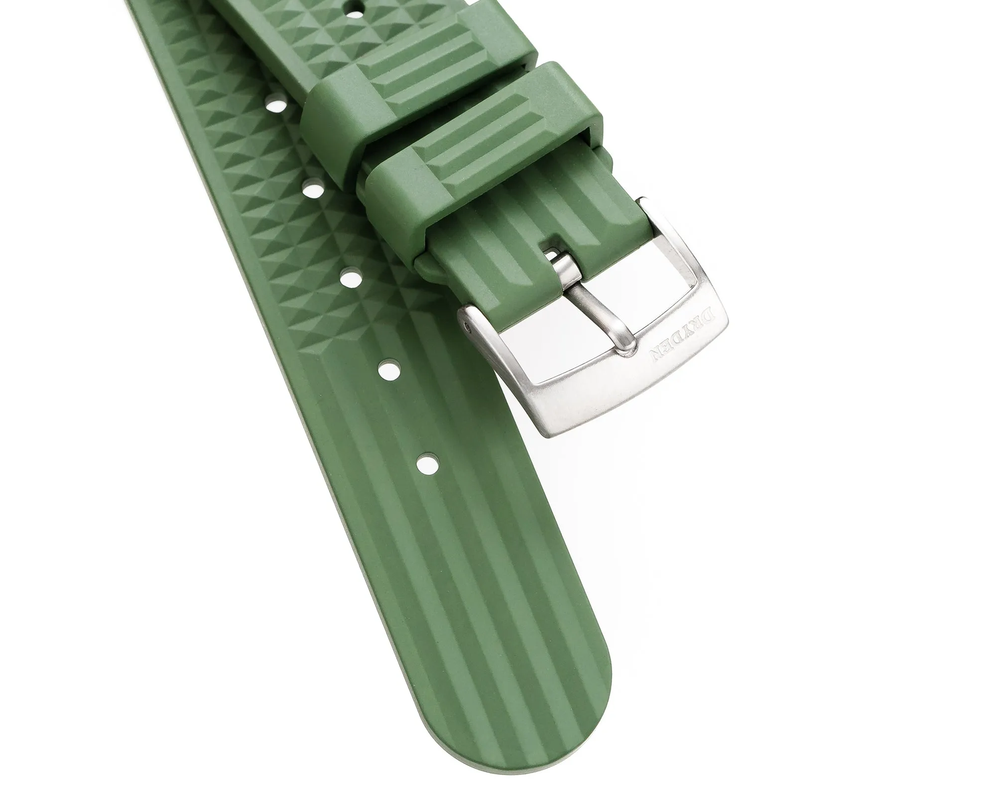 20mm 22mm Quick Release Waffle Style FKM Rubber Watch Strap