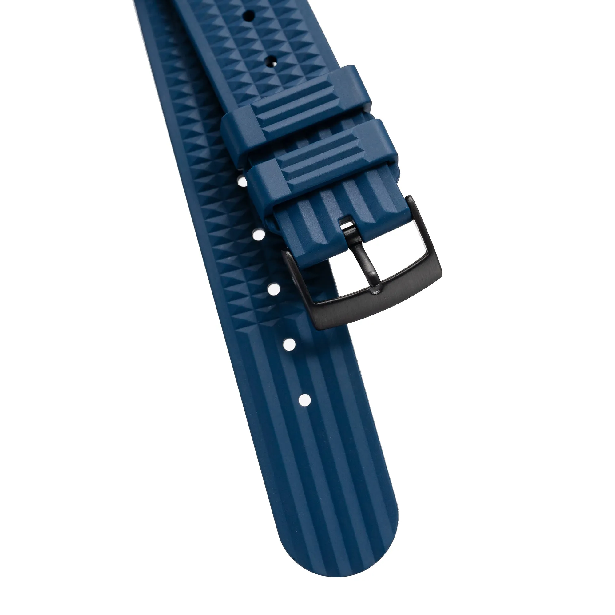 20mm 22mm Quick Release Waffle Style FKM Rubber Watch Strap