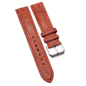 20mm Barn Red Alligator Leather Watch Strap