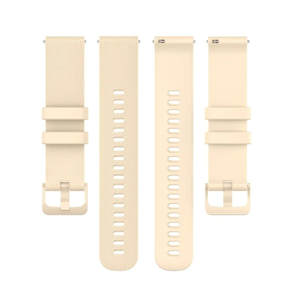 20mm grid texture silicone watch strap for Garmin Watch - Beige