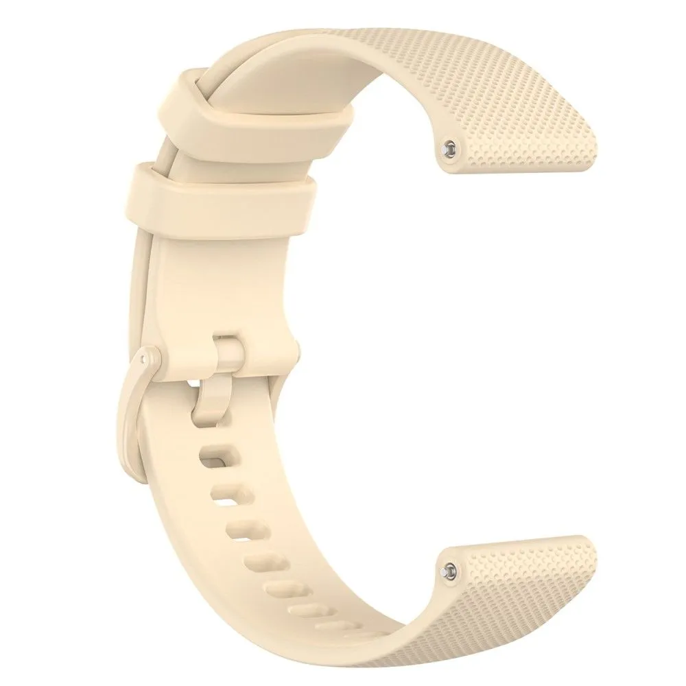 20mm grid texture silicone watch strap for Garmin Watch - Beige