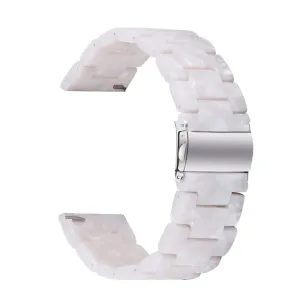 20mm resin watch strap for Amazfit watch with stainless steel buckle - White Mix