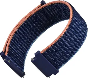 20mm SmartWatch Sport Loop Nylon Bands Deep Navy