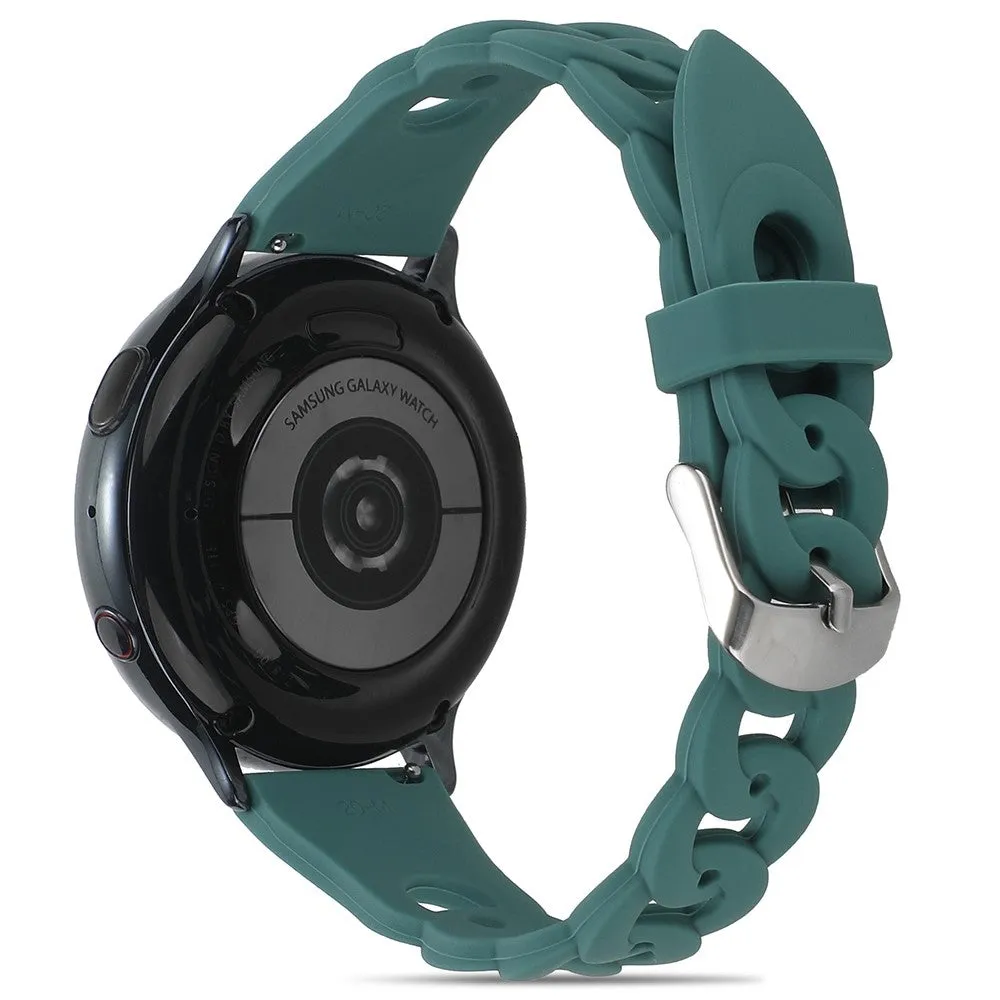 20mm Universal cool circle design silicone watch strap - Green