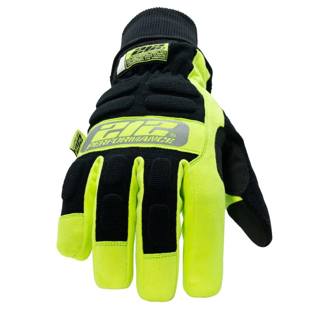 212 Performance TUNHWP-0508 Waterproof Fleece Lined Impact Protective Tundra Winter Work Gloves, Small Black