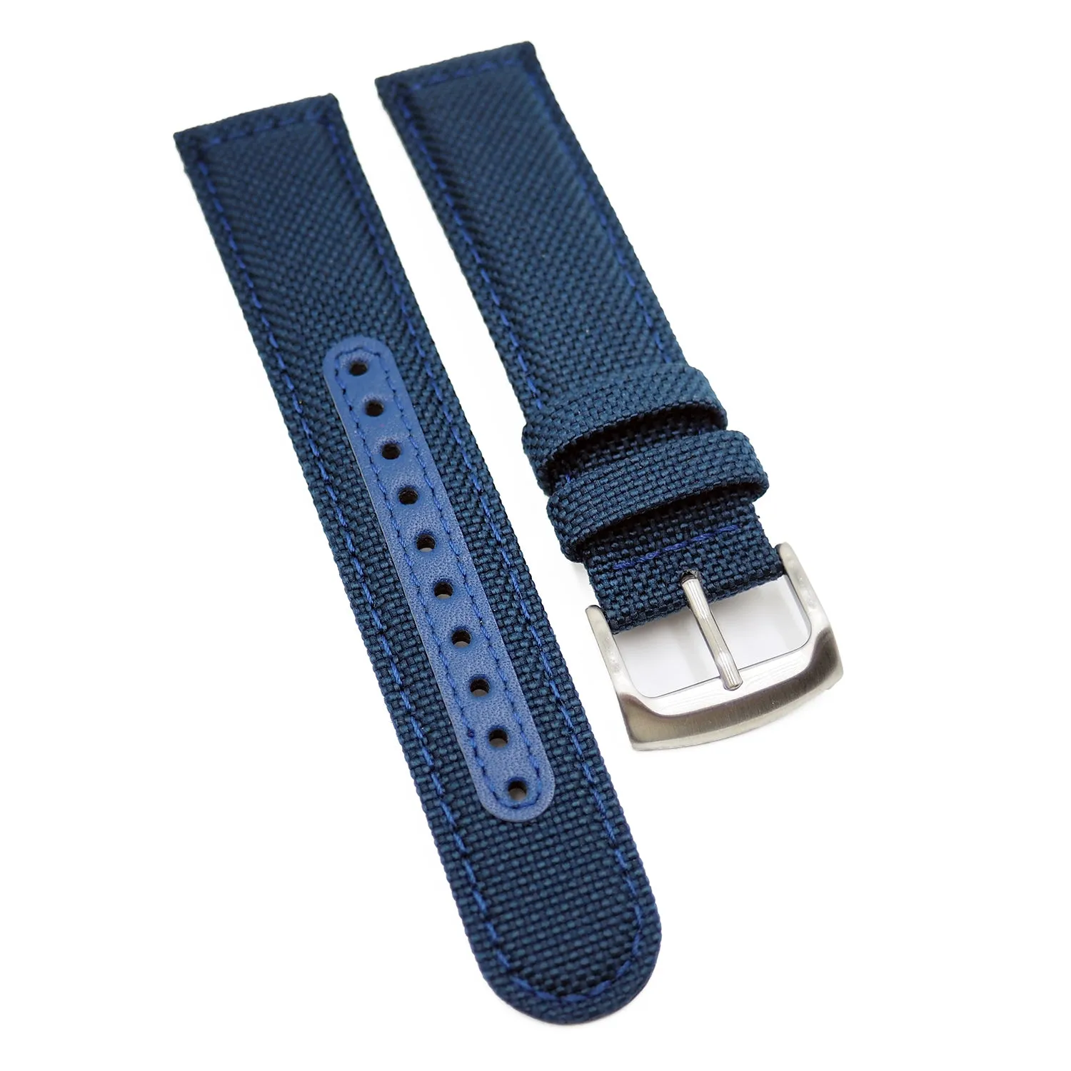 21mm, 22mm Blue Nylon Watch Strap For Seiko