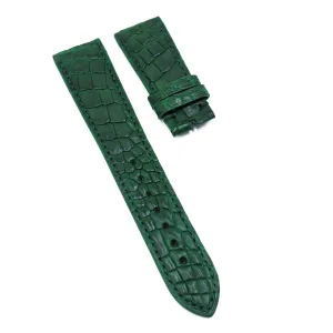 21mm Green Alligator Leg Leather Watch Strap For Rolex Cellini