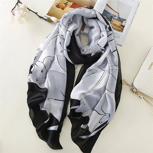 22 Designs, 100% Silk Scarf Wrap