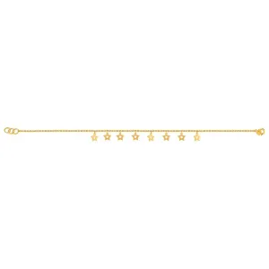 22k Gold Bracelet With A String Of Star Motifs