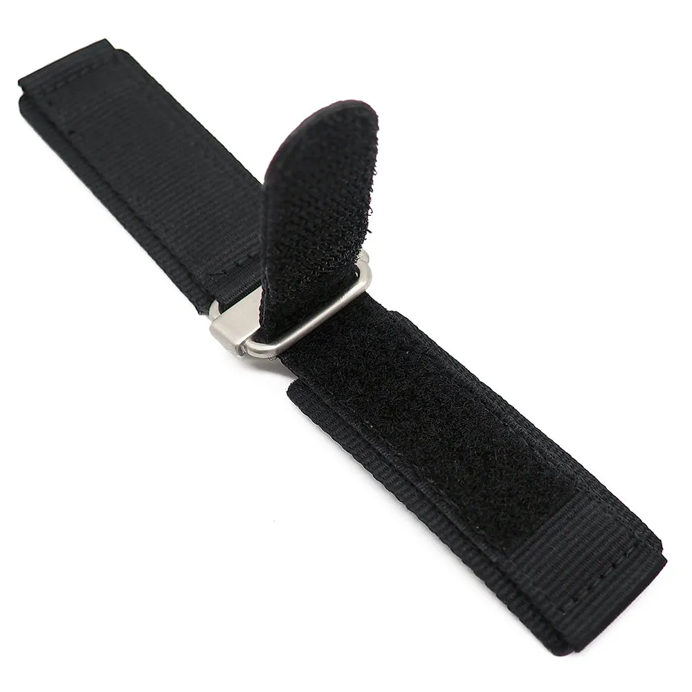 22mm Black Nylon Sport Velcro Watch Strap