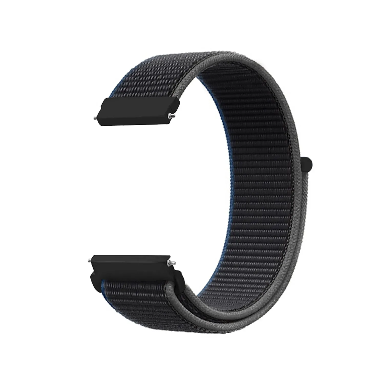 22mm SmartWatch Sport Loop Nylon Bands Charcoal