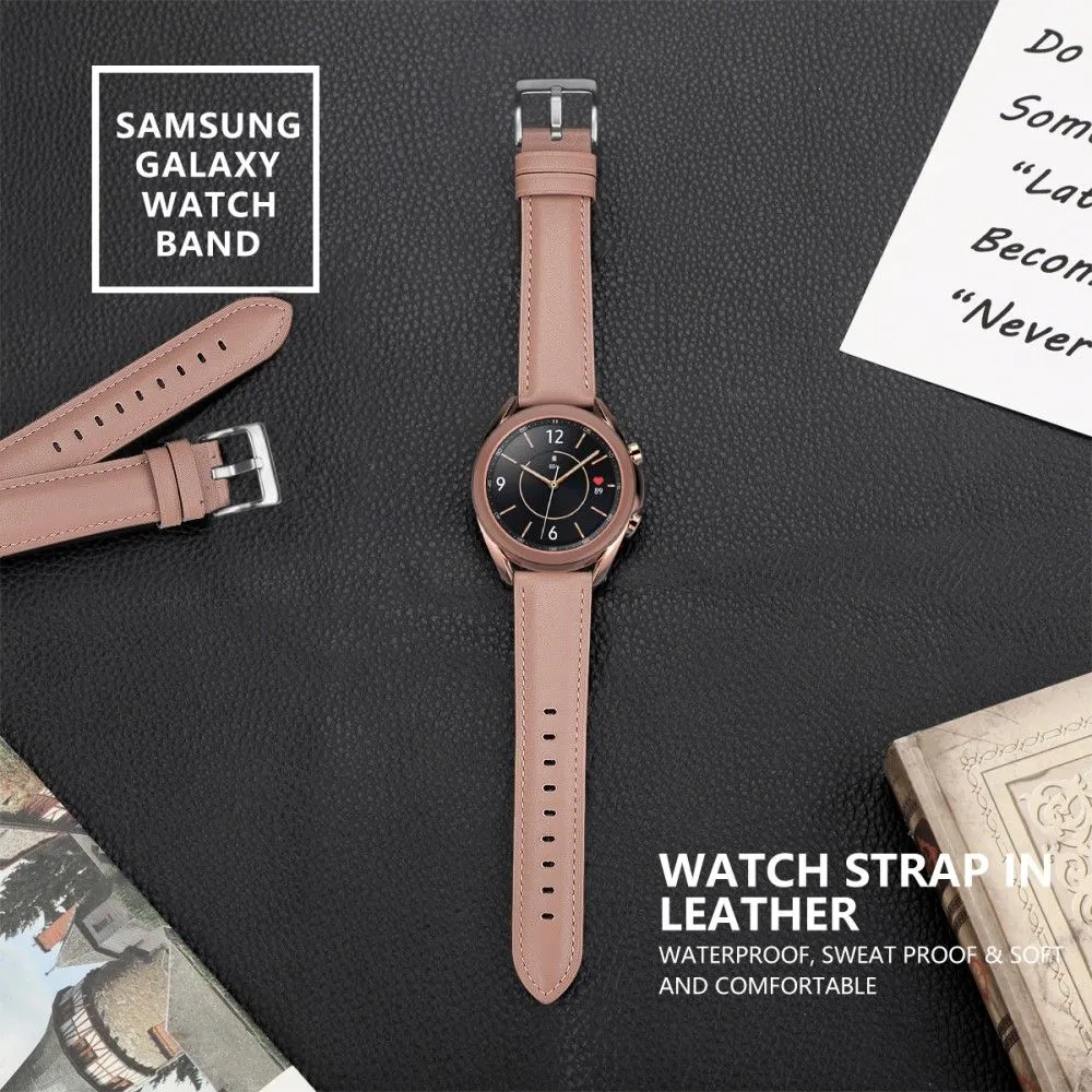 22mm Universal cowhide leather watch strap - Pink