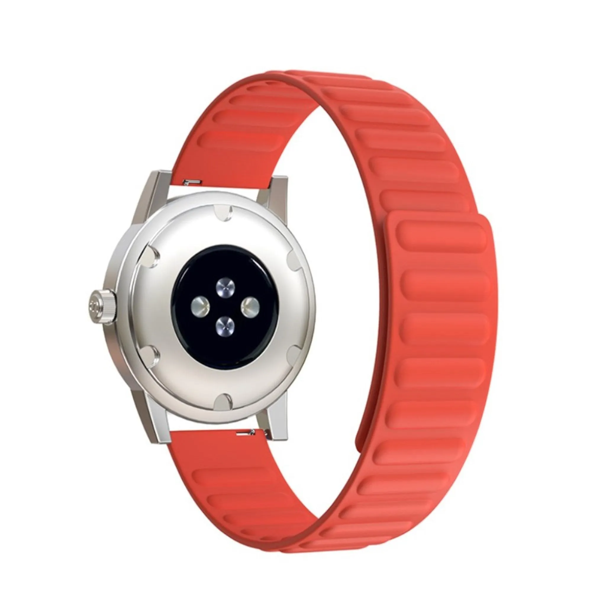 22mm Universal flexible silicone watch strap - Tangerine