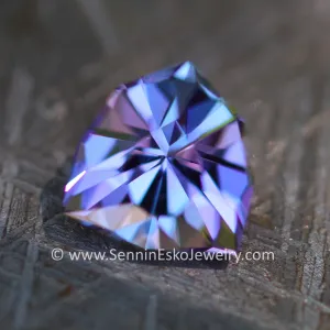 2.3 Carat Blue & Purple Tanzanite Shield - 8.1x7.5mm - Unheated - Specialty Cut