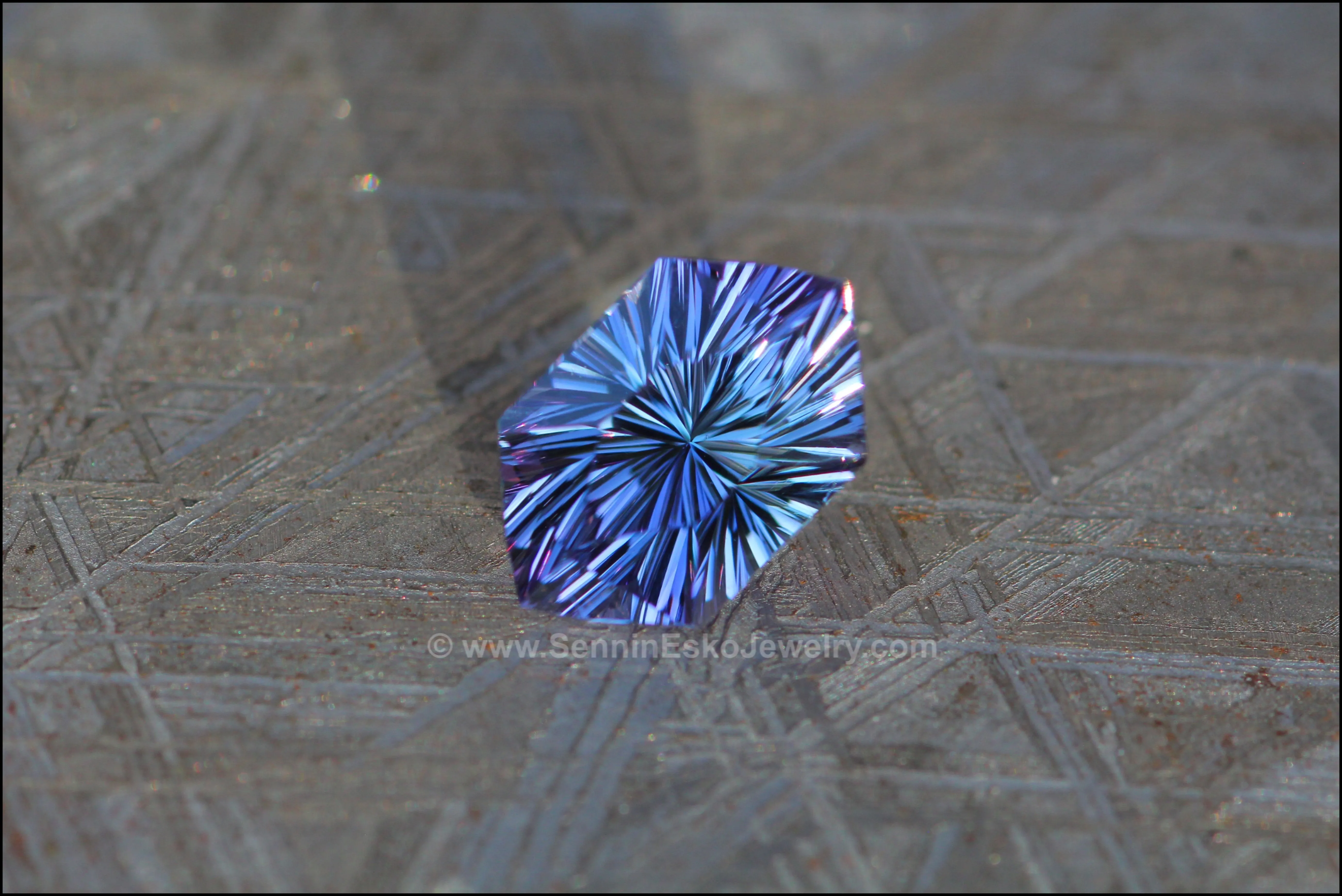 2.3 ct Bluish Violet Tanzanite Hexagon - Fantasy Cut - 10.2x6.4mm