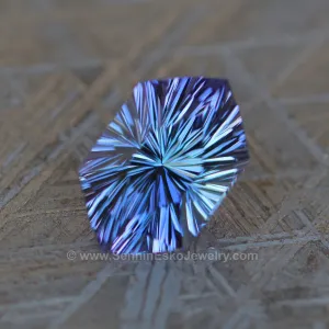 2.3 ct Bluish Violet Tanzanite Hexagon - Fantasy Cut - 10.2x6.4mm