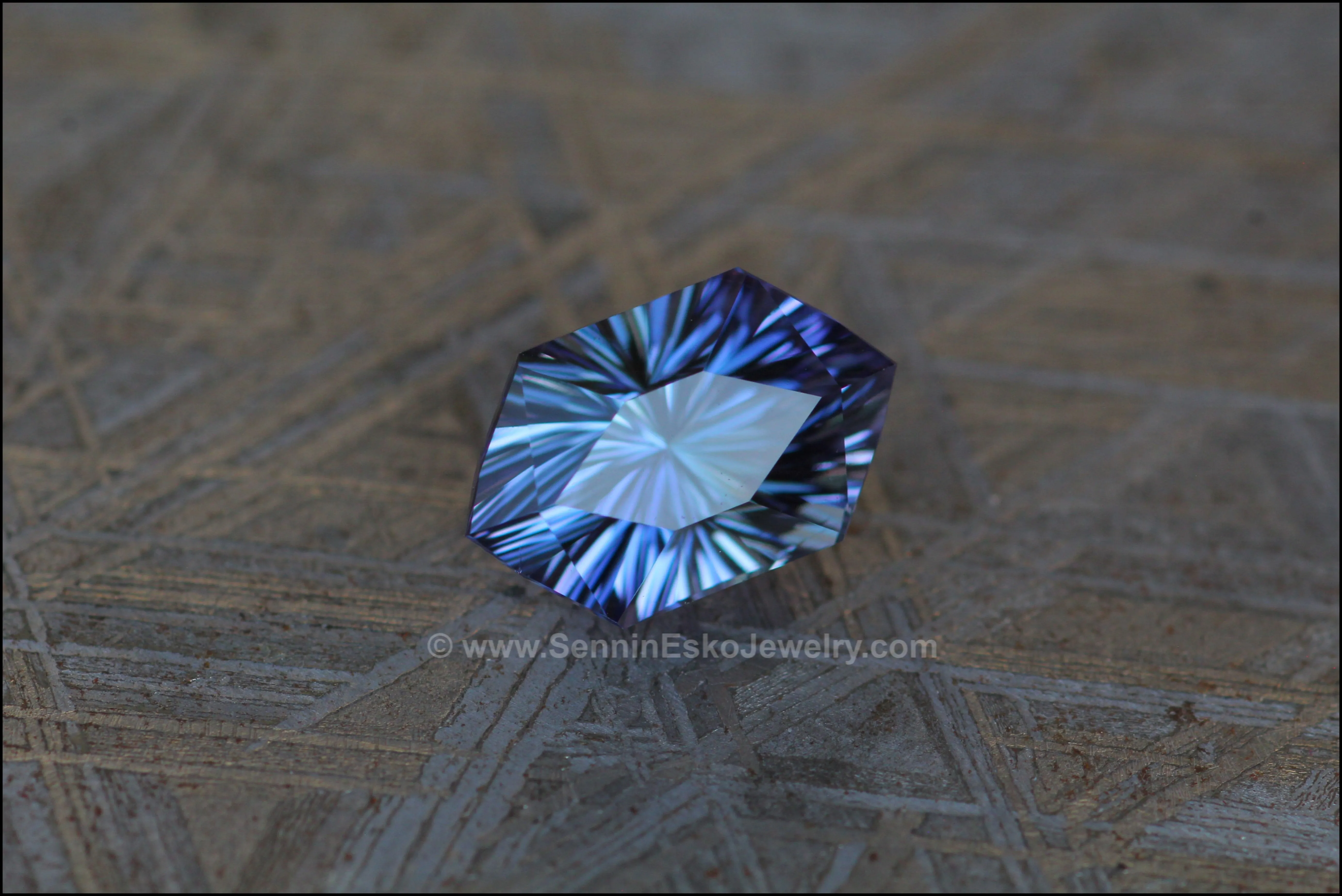 2.3 ct Bluish Violet Tanzanite Hexagon - Fantasy Cut - 10.2x6.4mm