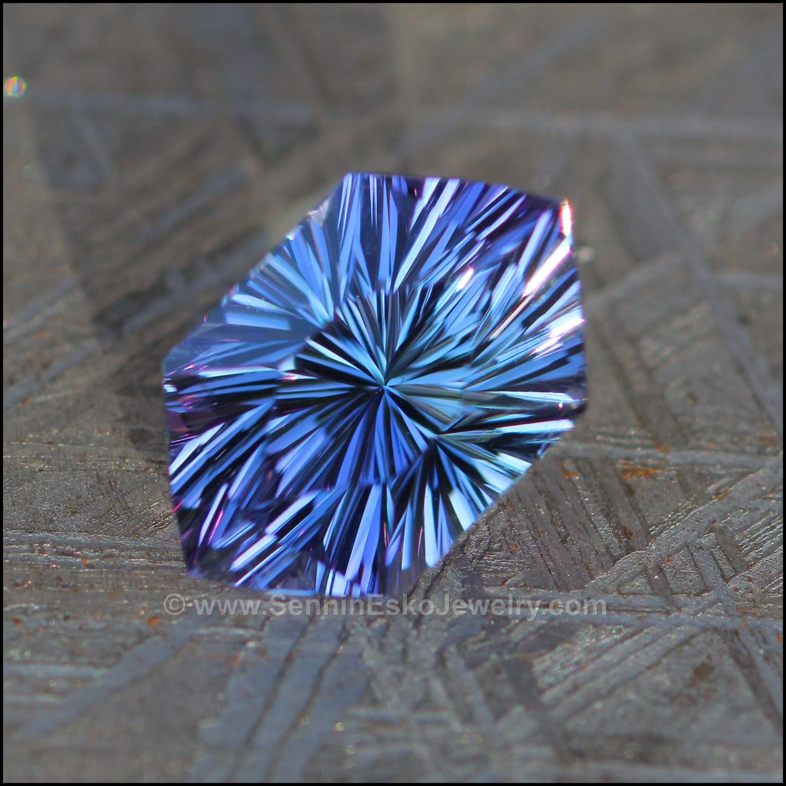 2.3 ct Bluish Violet Tanzanite Hexagon - Fantasy Cut - 10.2x6.4mm