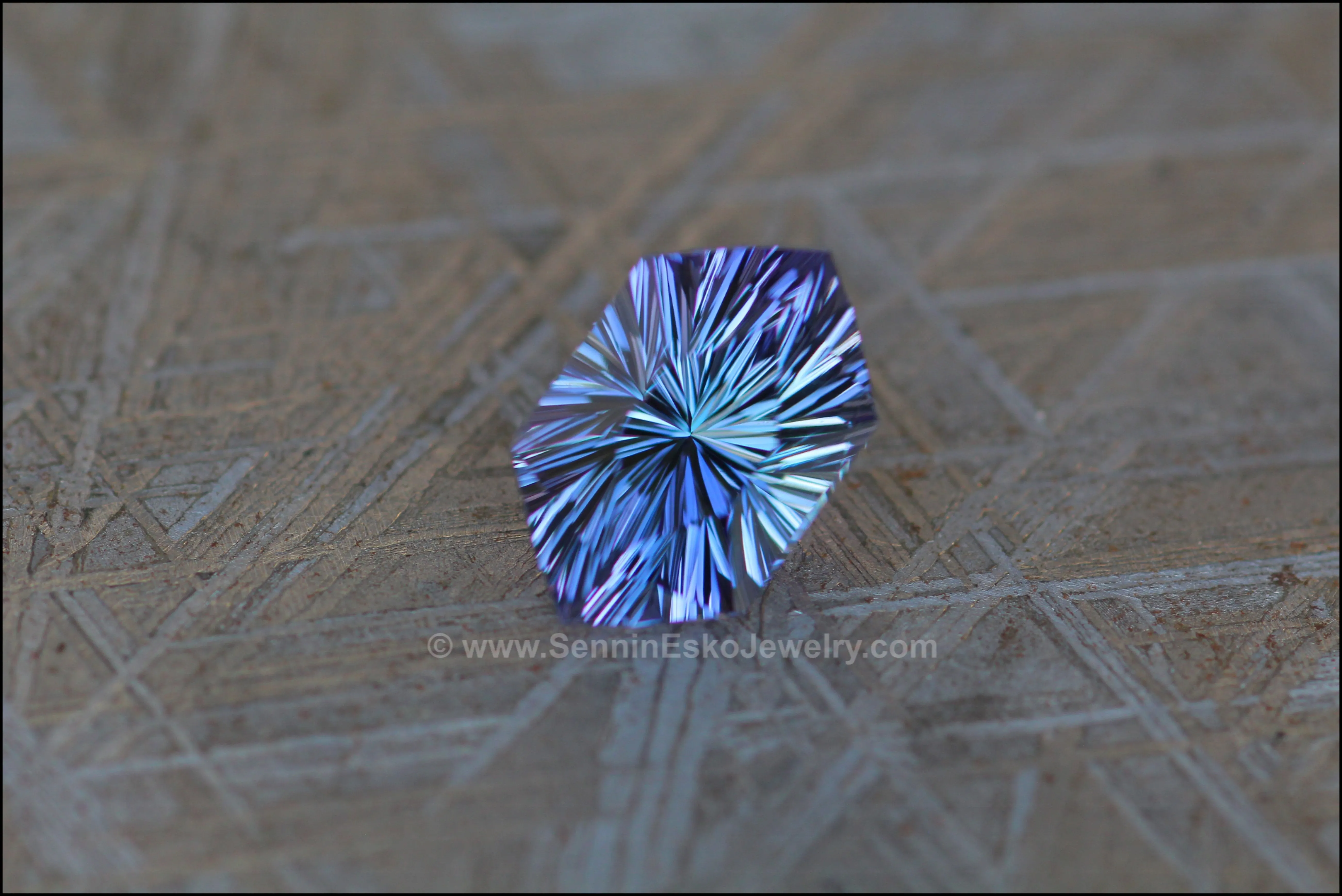 2.3 ct Bluish Violet Tanzanite Hexagon - Fantasy Cut - 10.2x6.4mm