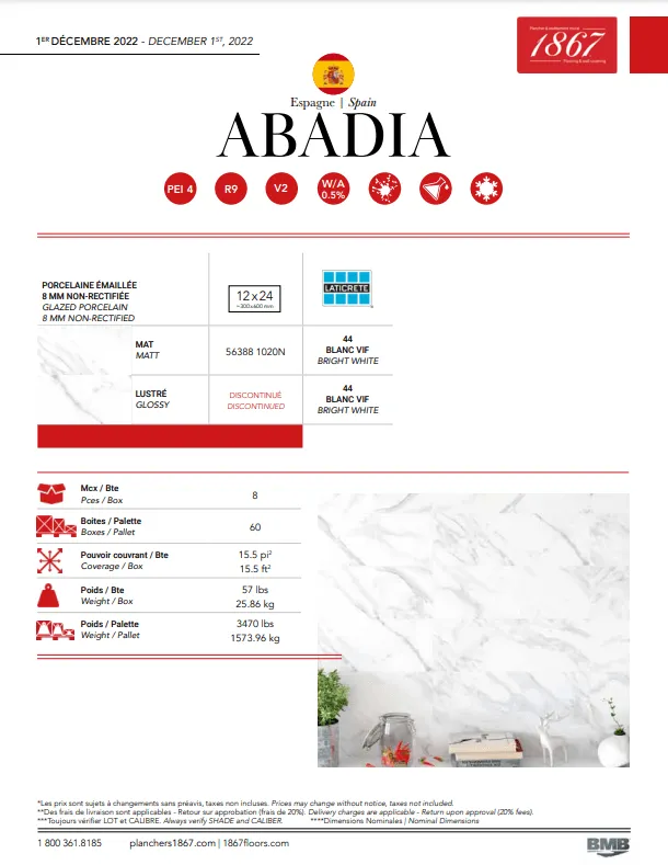 $2.39/sqft  12 x 24  1867 Abadia