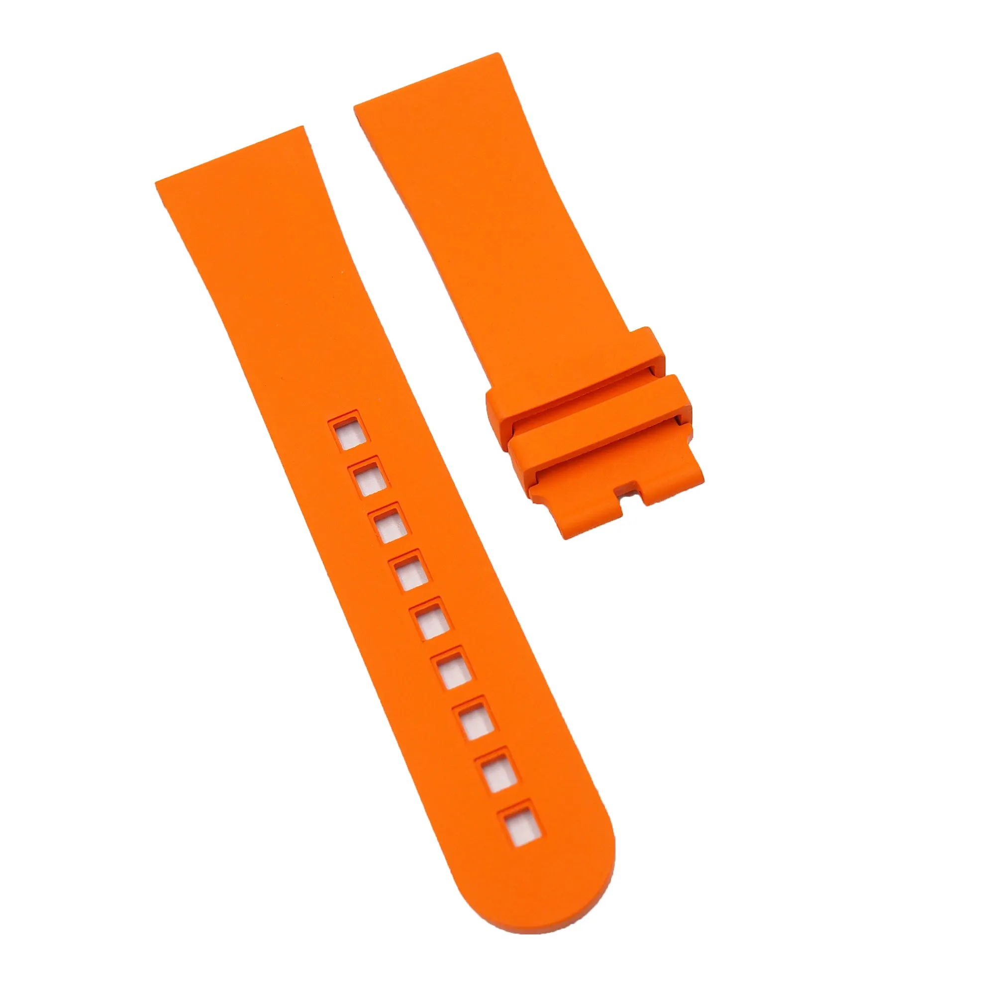 23mm Orange FKM Rubber Watch Strap For Blancpain Fifty Fathoms