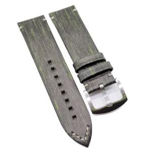 23mm Vintage Style Fern Green Calf Leather Watch Strap For Zenith