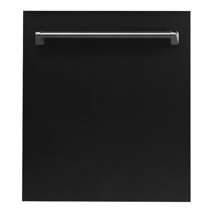 24 IN. Top Control Dishwasher in Black Matte with Stainless Steel Tub and Traditional Style Handle