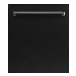 24 IN. Top Control Dishwasher in Black Matte with Stainless Steel Tub and Traditional Style Handle