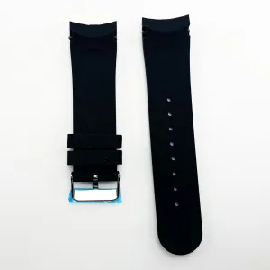 24 MM Special Curve Style Black Color Silicone Quick Release Regular Size Watch Strap Steel HR