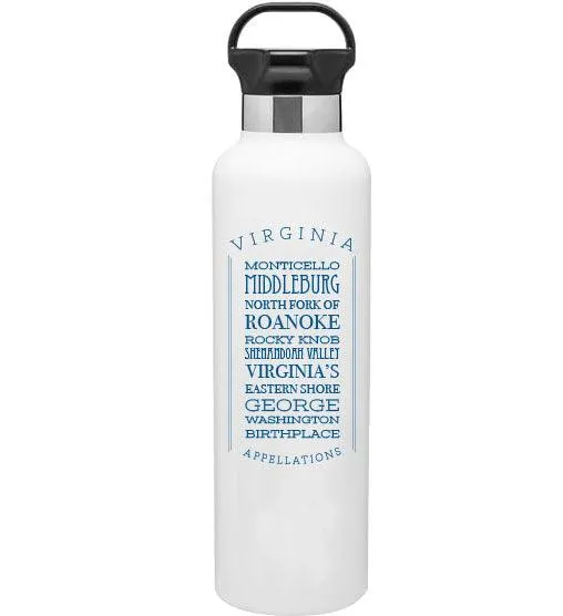 24 Oz. Stainless Insulated Gear Water Bottle Printed with a Customizable APPELLATIONS Design