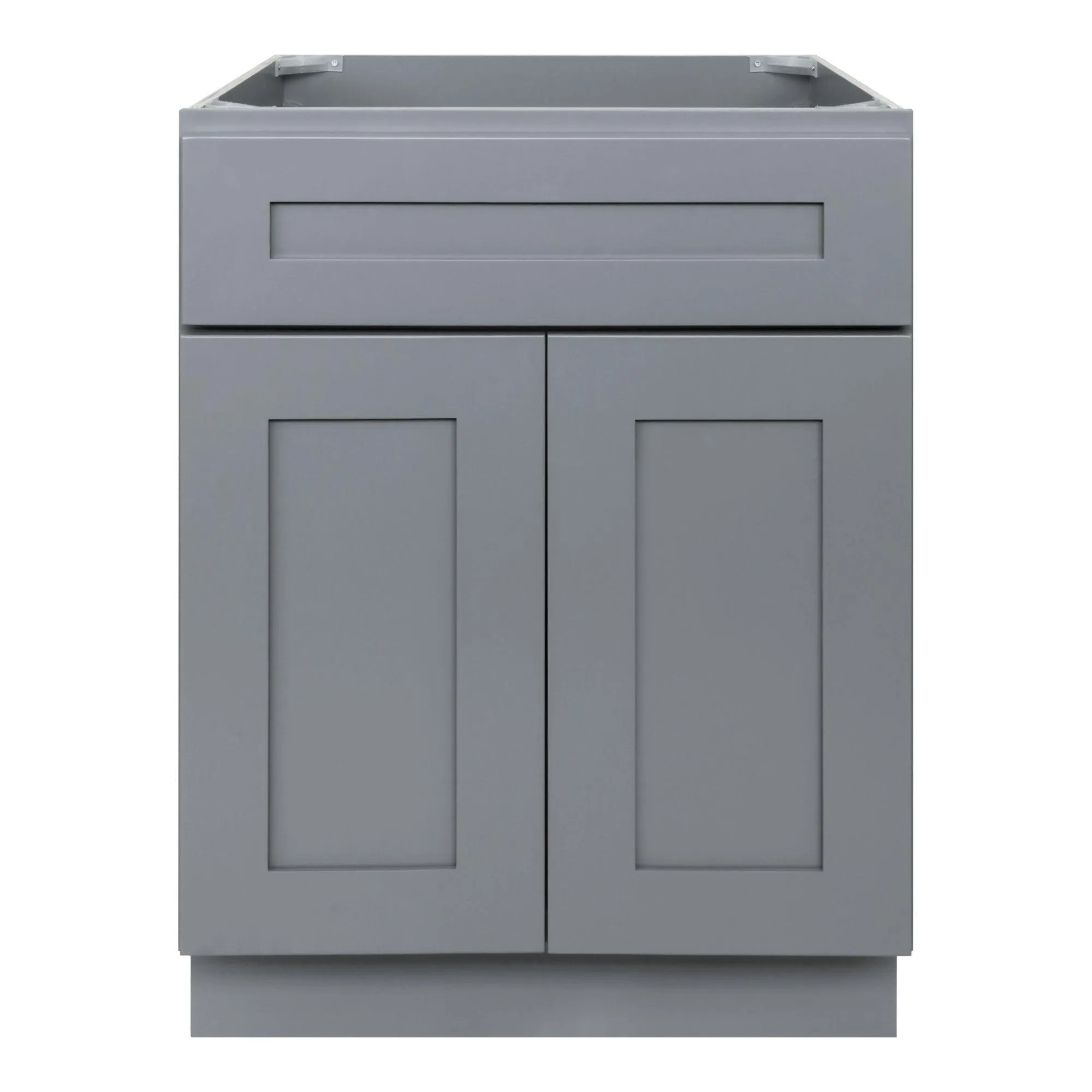 24 W x 21 D x 34.5 H Vanity Sink Base Gray Shaker Cabinet