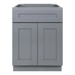 24 W x 21 D x 34.5 H Vanity Sink Base Gray Shaker Cabinet