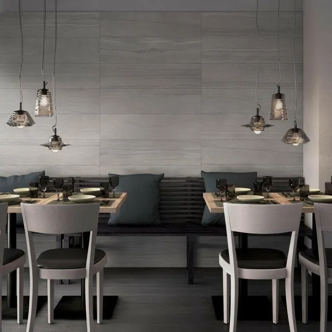 24 X 48 Artwork Platino Matte Limestone Look Porcelain Tile