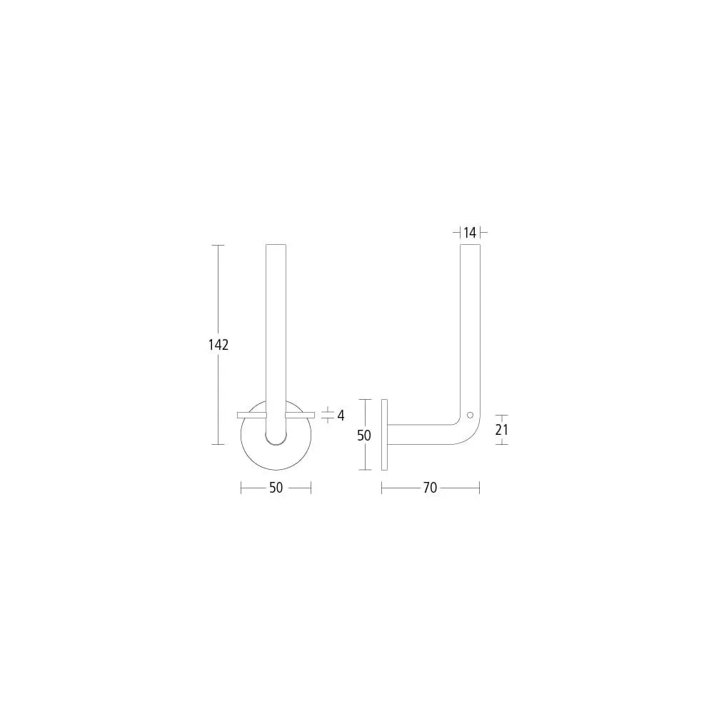 2442 Allgood Modric Series 316 Stainless Steel Single Spare Toilet Roll Holder