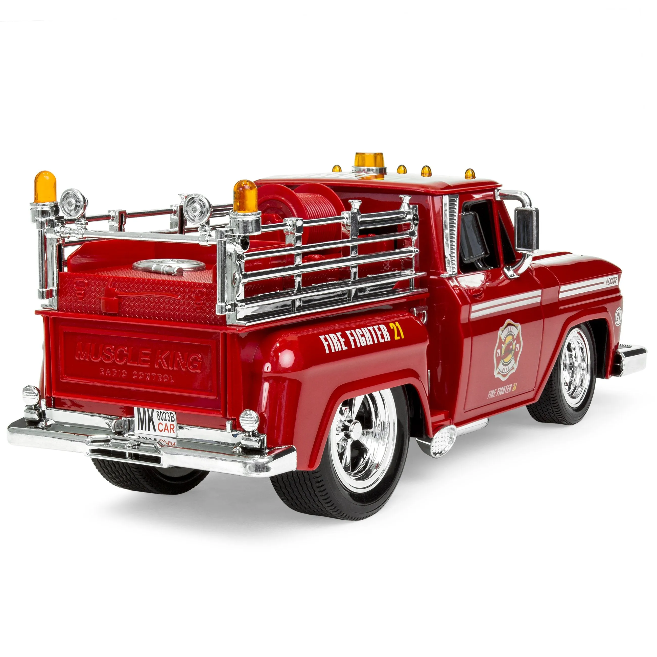 2.4GHz Kids Remote Control Emergency Fire Truck Car Toy w/ Lights, Sounds